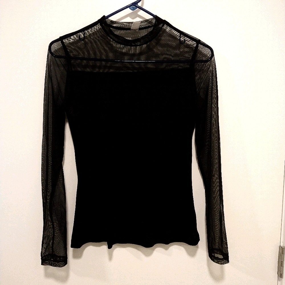 Shear black blouse